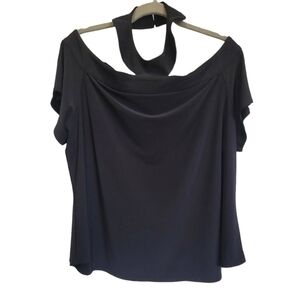 NWT Sz 18/20 Halter Over the Shoulder Short Sleeve Blouse